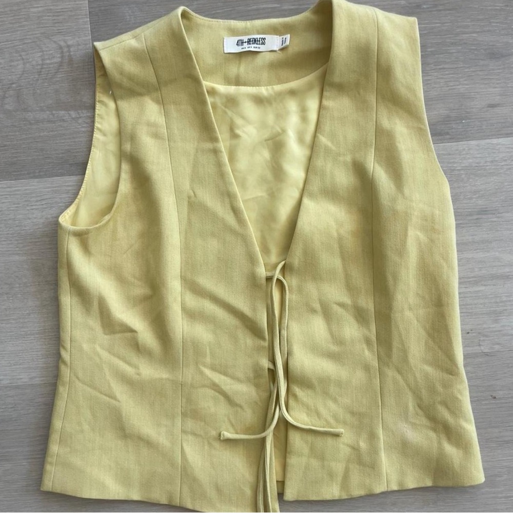 4th and Reckless Yellow Tie Vest